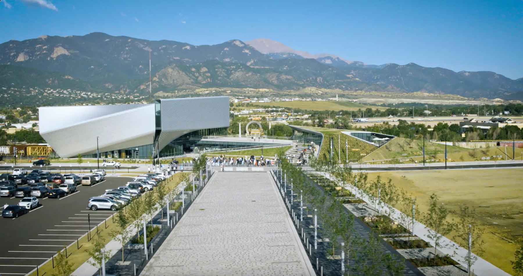 Full view of the Olympic Museum in Downtown Colorado Springs